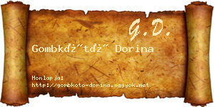 Gombkötő Dorina névjegykártya